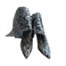 STEVE MADDEN Kinga Snake Print Vegan Leather Knee-High Boots in Gray size 7.5M