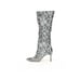 STEVE MADDEN Kinga Snake Print Vegan Leather Knee-High Boots in Gray size 7.5M