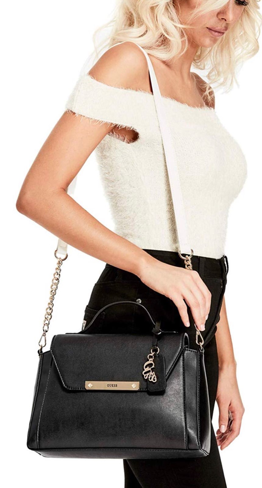 NWT Faux Leather Top Handle Satchel