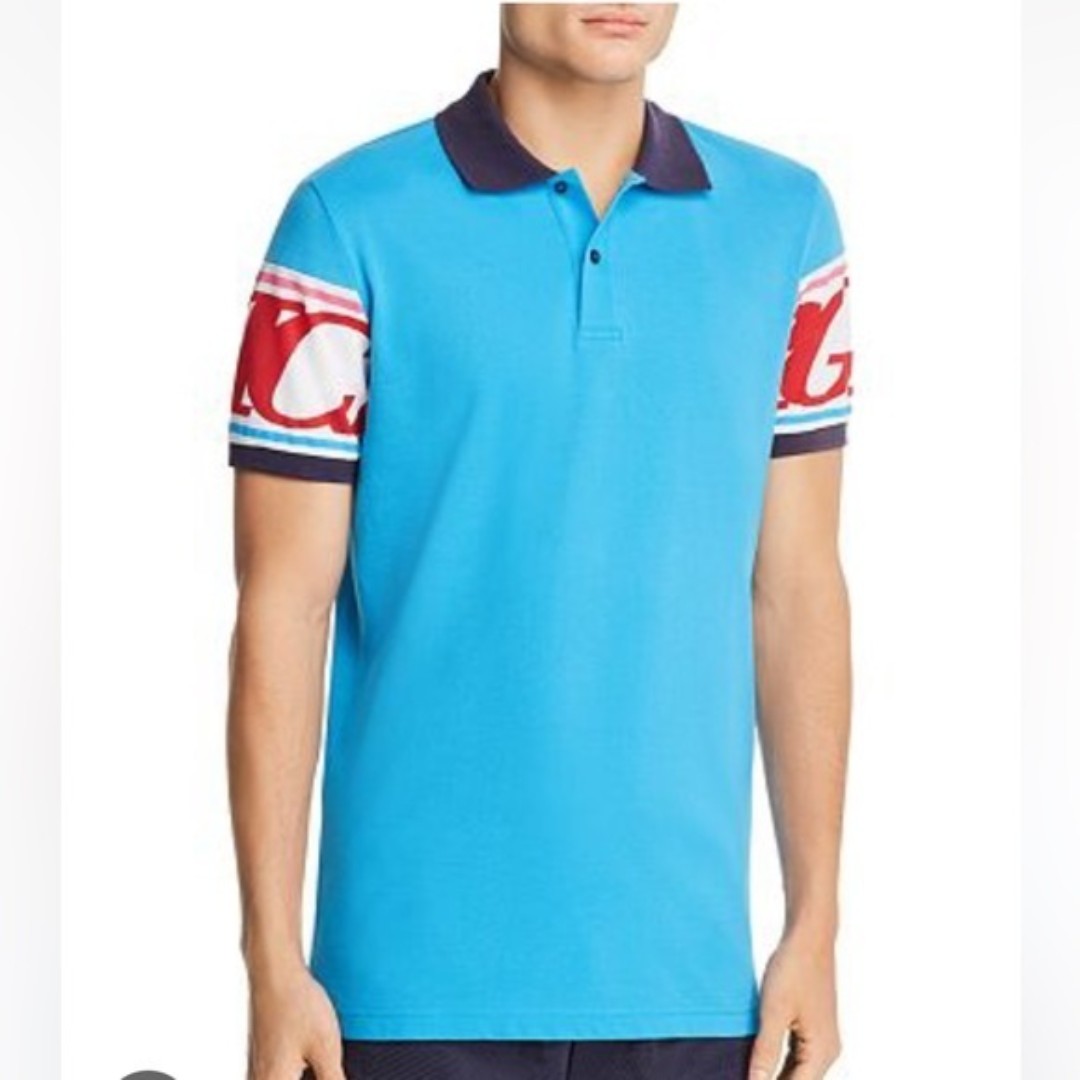 New men iceberg logo print polo shirt