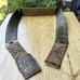 JC Penney Belt Women's XL Metal Stretch Brown Bronze Fish Scale Studded NWT
