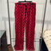Noble Mount Lounge Pants Elastic Waistband Relaxed Fit Fleece Fabric Red W L NWT