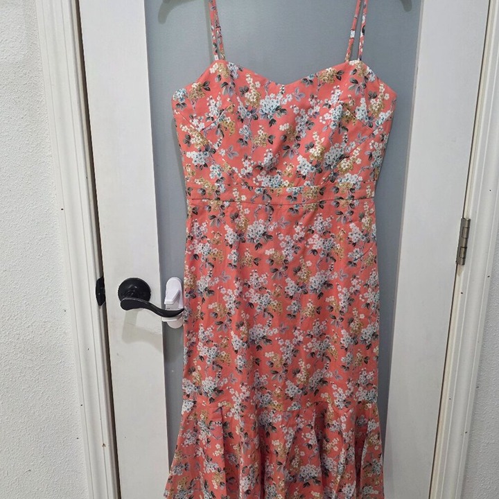J.Crew Liberty Fabric Pink Floral Mermaid Hem Dress Size 6 NWT 100% Cotton