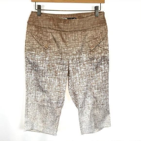 Womens Size 6 Jamie Sadock Printed Capri Workout Gym Cropped Leggings