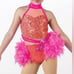 Weissman dance costume sassy Orange feather Some Call It Magic 14694 LC child