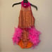 Weissman dance costume sassy Orange feather Some Call It Magic 14694 LC child