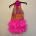 Weissman dance costume sassy Orange feather Some Call It Magic 14694 LC child