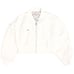 Poppy-gather sleeve cropped MA-1 jacket.