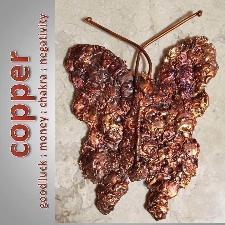 COPPER splatter HEALING : CHAKRA : GOOD LUCK : MONEY