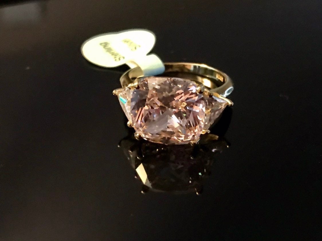 Swarovski Crystal Elements Cushing Statement Ring high quality Size 7