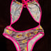 Rhinestone Exotic Lingerie Stripper Club Wear Onsie Outfit