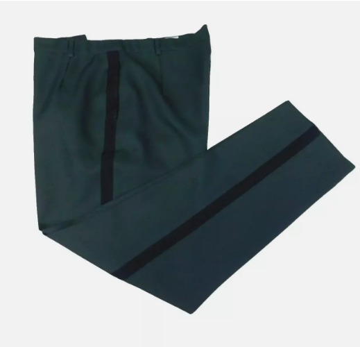 14JR 32x25.5 WOMENS CLASS A OFFICER SERGE GREEN US ARMY DRESS w/BLACK BRAID PANT