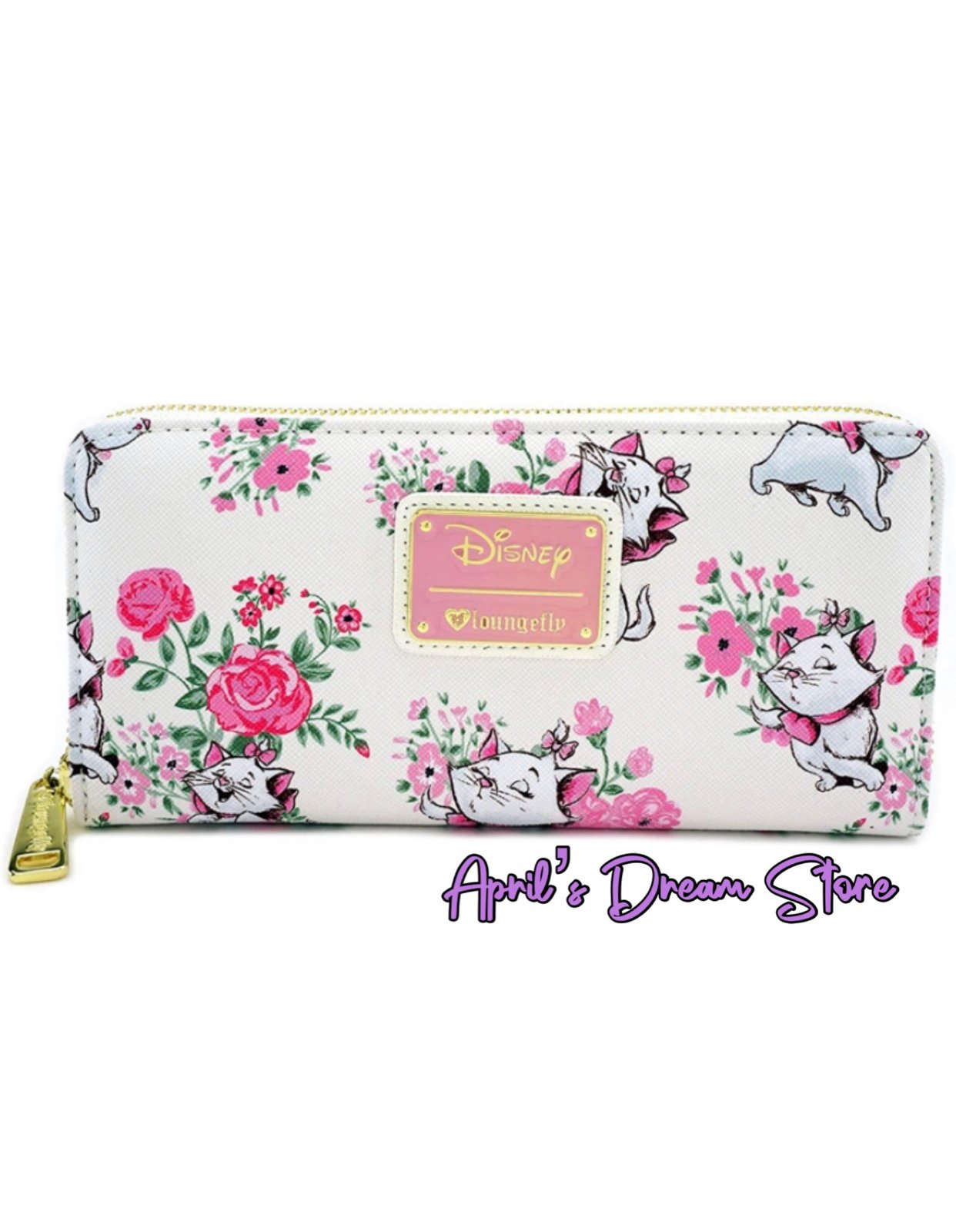 Loungefly Disney Aristocats Marie Floral Zip Around Wallet ❤️Logo