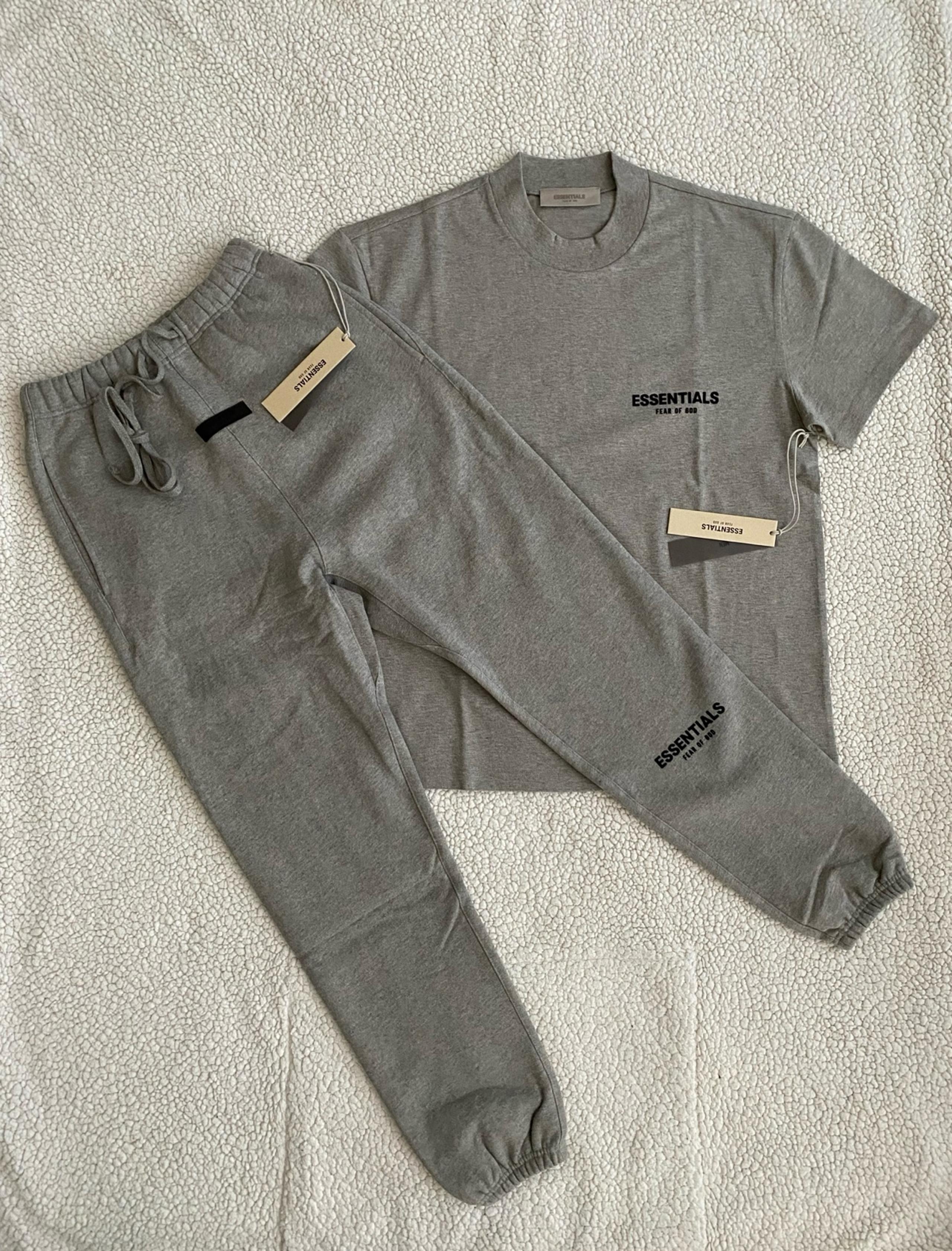 Men’s Fear of God Essentials Bundle, Sweatpants & T-Shirt, NEW