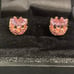 Amethyst w/ pink sapphire earrings