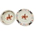 Vintage Anderton Pottery England 1970's Child's Bowl & Plate Set Cowgirl Nursery
