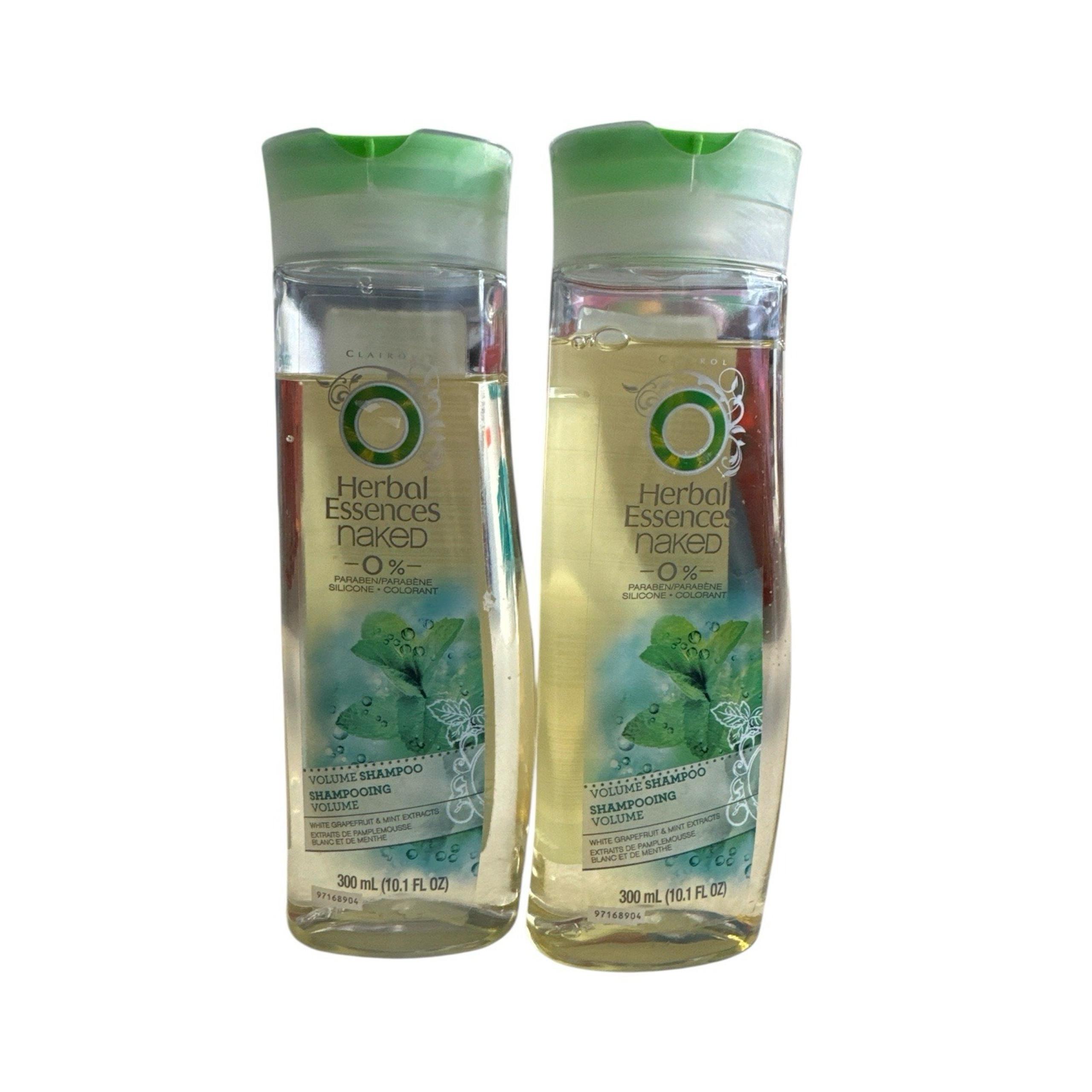 (2) Herbal Essences NAKED Volume Shampoo White Grapefruit Mint Extracts Set New