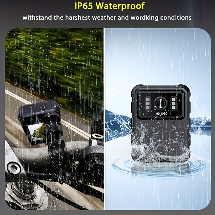 Full HD 1080P Body Mounted Camera With 2 Inch LCD Screen Display, Support