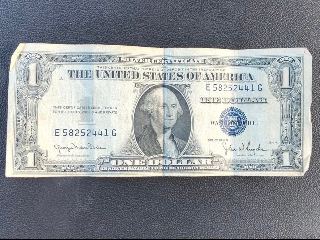 1935 D Series Double Error Dollar Bill