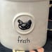 Rae Dunn fresh Farmhouse Canister White Ceramic with Hen Illustration and Lid
