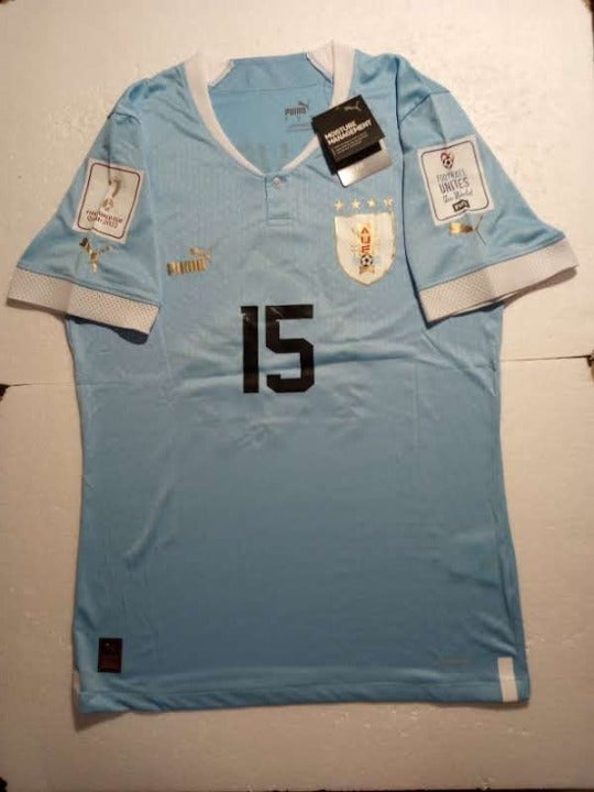 Federico Valverde Uruguay 2022 World Cup Qatar Match Slim Home Soccer Jersey
