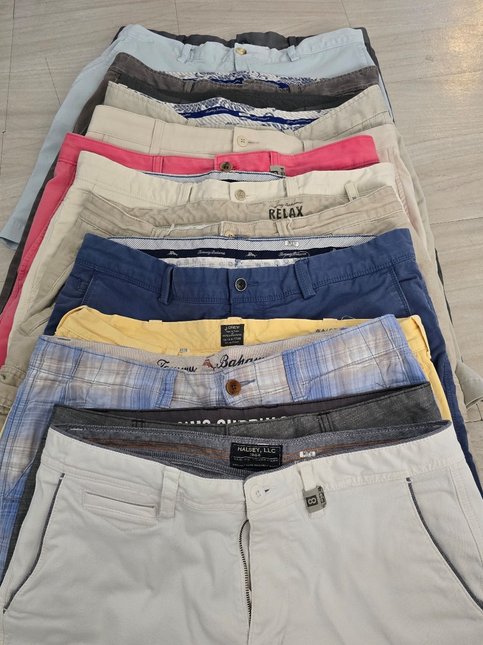 Colorful bundle of men's shorts