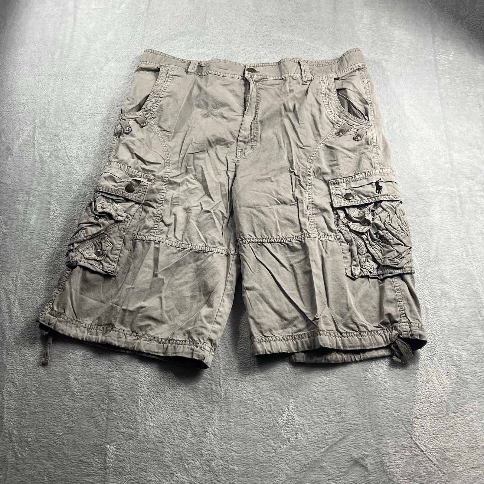 Vintage Polo Ralph Lauren Shorts Mens 38 Military Paratrooper Cargo Distressed