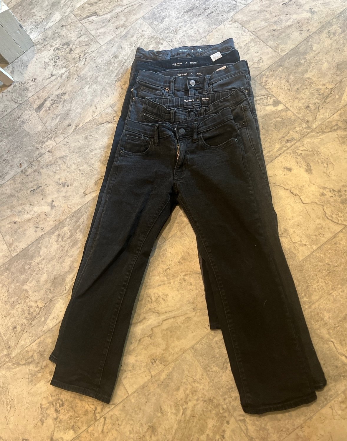 Old navy 8 plus black/grey jeans
