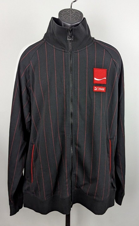 Puma X Coca Cola T7 Men's XXL Black & Red Striped Track Casual Jacket New NWT