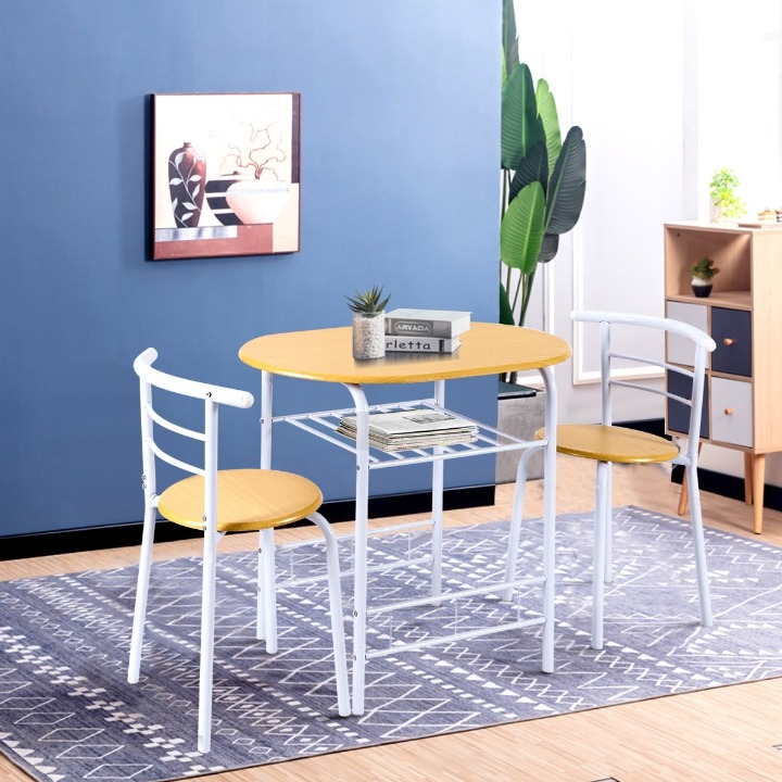 3-Piece Space-Saving Bistro Set for Kitchen Apartment