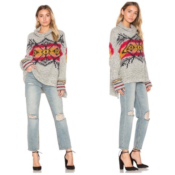 FREE PEOPLE Arctic Blast Pullover Mock Neck Sweater XS