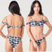 Alexandra Miro 2 Piece Bikini Palm Matching Lola Top Bottom Purple Blue Medium