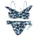 Alexandra Miro 2 Piece Bikini Palm Matching Lola Top Bottom Purple Blue Medium