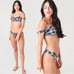 Alexandra Miro 2 Piece Bikini Palm Matching Lola Top Bottom Purple Blue Medium