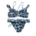 Alexandra Miro 2 Piece Bikini Palm Matching Lola Top Bottom Purple Blue Medium