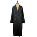 EVERLANE The Drape Trench Coat M Black Cloth Long Double Breasted Classy B36