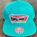 San Antontio SA Spurs Hat Mitchell & Ness OG SnapBack OSFA Teal NBA NEW