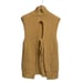Zara Women’s Plush Ribbed Knit Sweater Vest size M Mustard Yellow