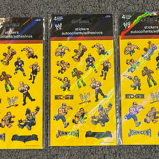 Vintage 2011 Sandy Lion WWE Stickers John Cena Edge Undertaker 3 Packs New
