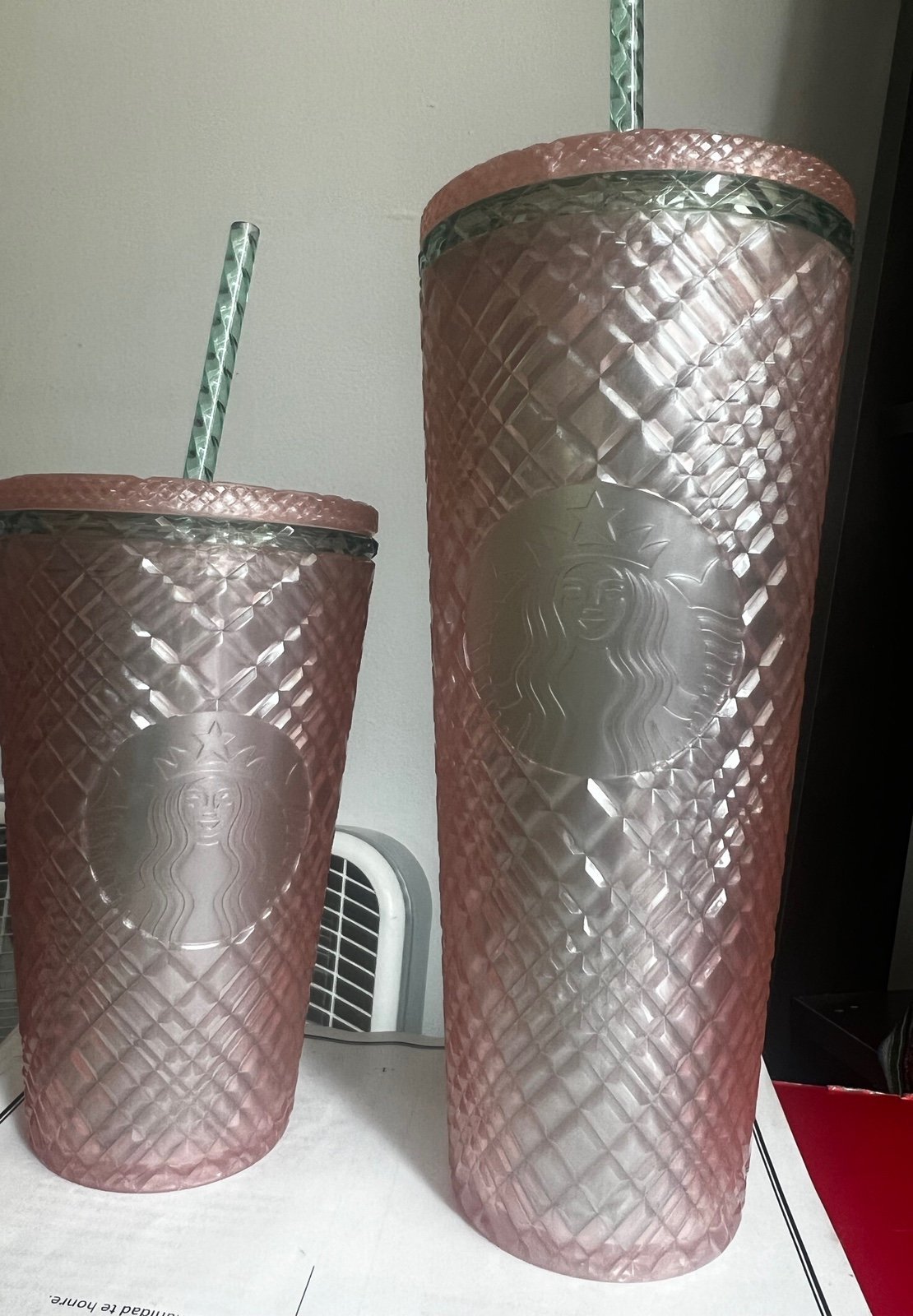 Starbucks 2023 Spring Pink Pearl Jeweled set