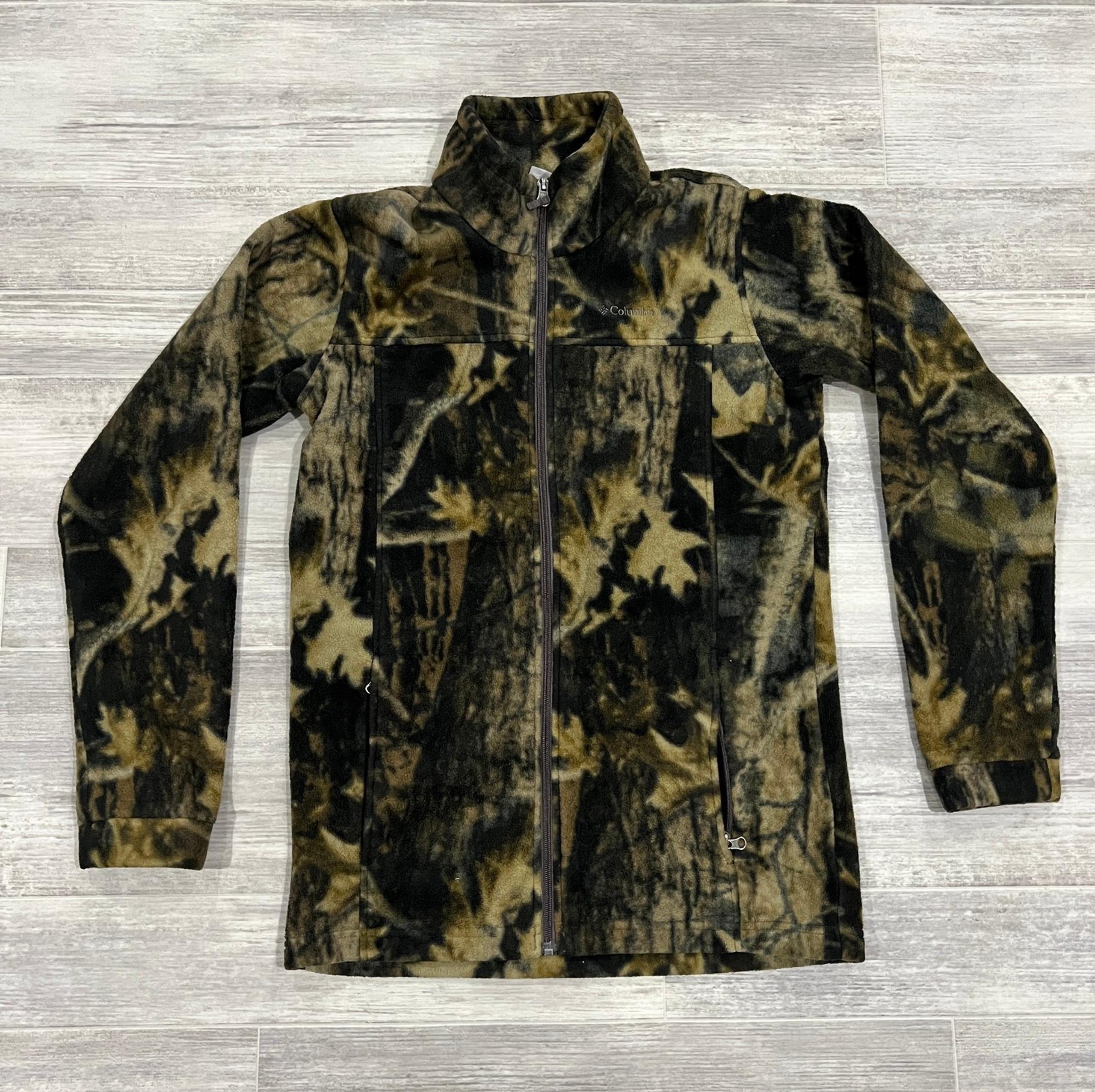 COLUMBIA Youth Camo Fleece Zip Lightweight Hunting Jacket Size XLarge 18/20