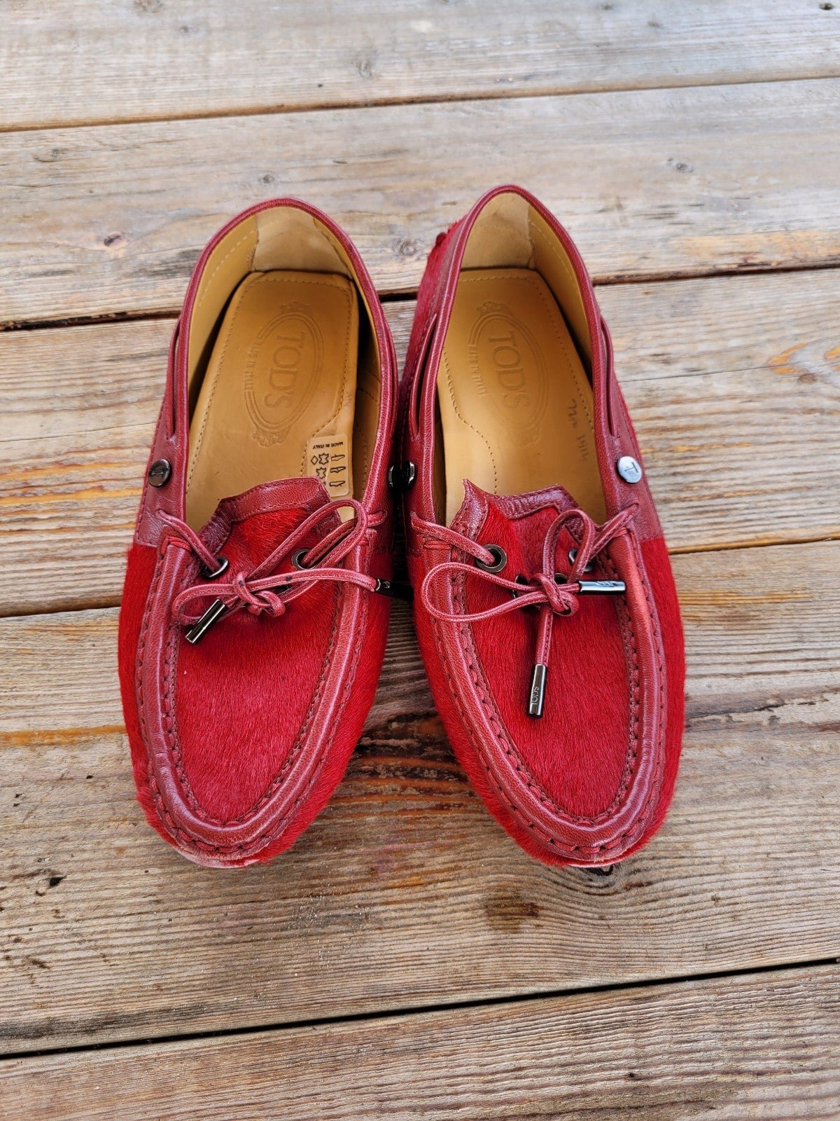Tod's Women's Red Loafers
