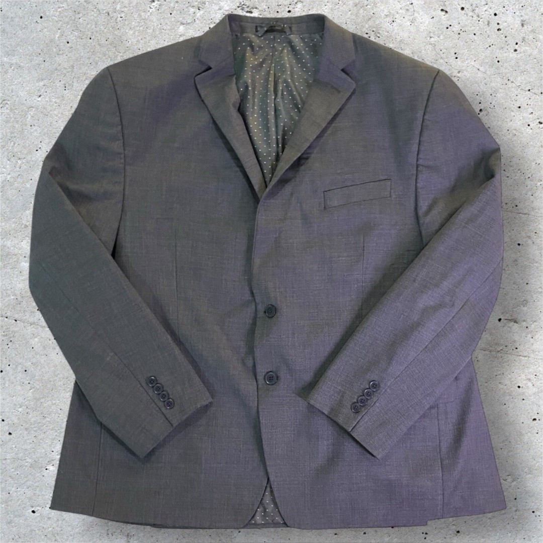 Michael Strahan Collection Mens Blazer Grey 50R Sports Coat Suit Jacket