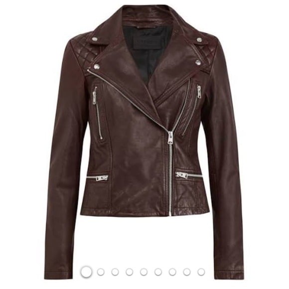 ALLSAINTS Oxblood Red Leather Jacket 2