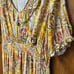 Spartina 449 Ryland Dress Ollie Garden Floral Short Sleeve Mini Dress Yellow XL