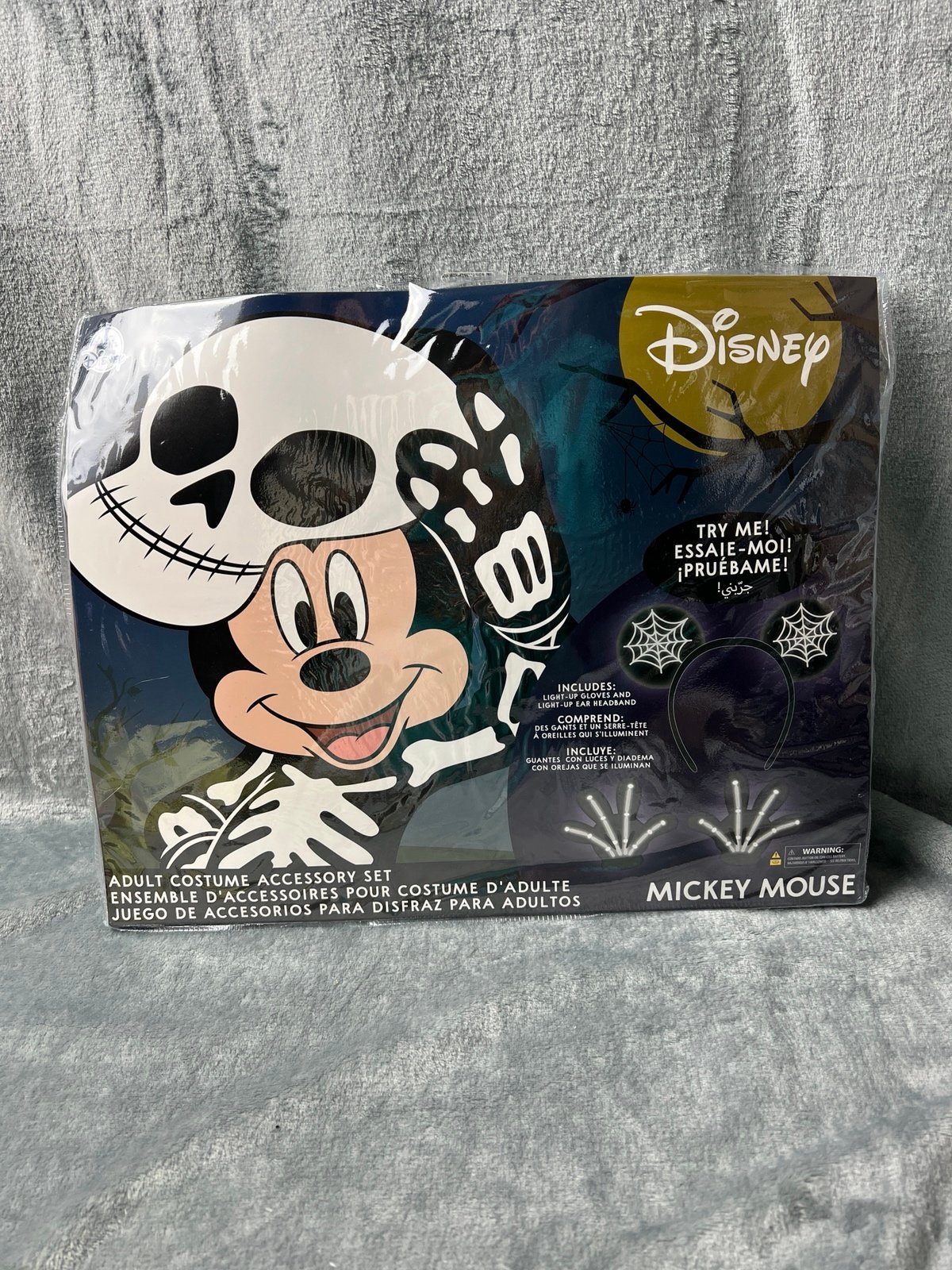 Mickey Mouse Light-Up Skeleton Costume Accessory Set for Adults