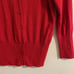 Wolford Wool Cardigan Sweater Knit Button Up Virgin Merino Cherry Red Small