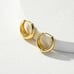 14K Yellow Gold Wide Bottom Huggie Hoop Earrings, NWT
