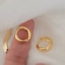 14K Yellow Gold Wide Bottom Huggie Hoop Earrings, NWT