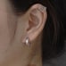14K Yellow Gold Wide Bottom Huggie Hoop Earrings, NWT